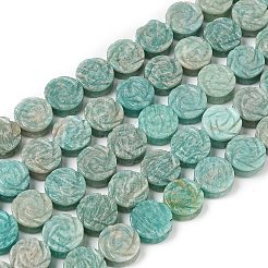 Natural Amazonite Carved Beads Strands&nbsp;G-B134-A01-01