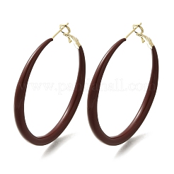 Brass Ring Hoop Earrings&nbsp;EJEW-A121-12C-G