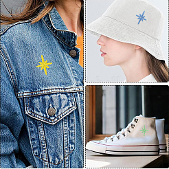 30Pcs 3 Colors Cloth Star Self-adhesion Embroidery Sew on Appliques&nbsp;PATC-CY0001-25