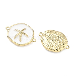Ocean Brass Enamel Connector Charms&nbsp;KK-C251-05G-01C