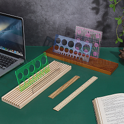 Pine Wood Ring Display Boards&nbsp;WOOD-WH0816-005B-01