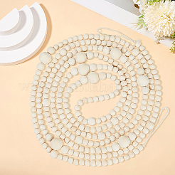 Round Wooden Beaded Garland for Christmas Tree Decoration&nbsp;AJEW-WH20019-62