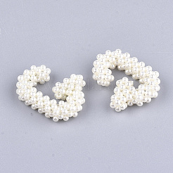 Handmade ABS Plastic Imitation Pearl Woven Beads&nbsp;FIND-T039-18-G