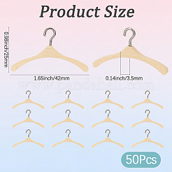50Pcs Mini Wooden Clothes Hanger for Doll&nbsp;WOCR-GF0001-02