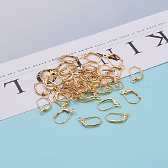 Brass Leverback Earring Findings&nbsp;KK-F824-007G