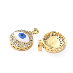 Brass Micro Pave Cubic Zirconia Pendants&nbsp;KK-I371-38G-03