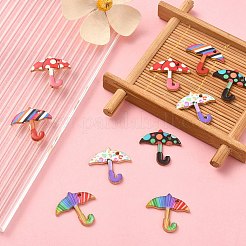 10Pcs 5 Colors Alloy Enamel Pendants&nbsp;FIND-YW0003-30