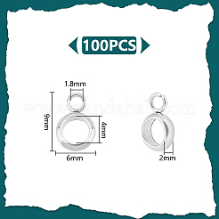 100Pcs 201 Stainless Steel Tube Bails&nbsp;STAS-UN0055-85