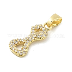 Brass Micro Pave Cubic Zirconia Pendants&nbsp;ZIRC-C012-01G-09