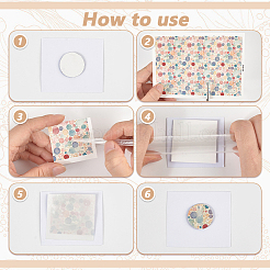5Pcs 5 Styles Oil Painting Series Ceramics Clay Water Transfer Paper&nbsp;AJEW-UN0002-60