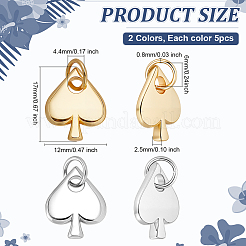 10Pcs 2 Colors Brass Pendants&nbsp;KK-ME0002-16