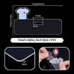 24Pcs Nurse Theme Rectangle Transparent Arcrylic Badge Holders&nbsp;DIY-PH0031-92