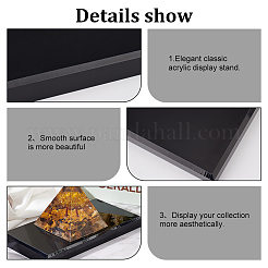 Rectangle Opaque Acrylic Display Base&nbsp;DJEW-WH0034-50B