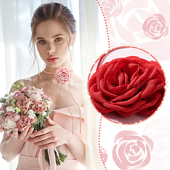 5Pcs 5 Colors Cloth Flower Collar Choker Necklaces&nbsp;AJEW-GA0007-38