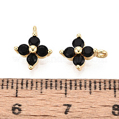 Brass Micro Pave Cubic Zirconia Pendants&nbsp;X-KK-D356-07F-G