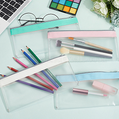 4Pcs 4 Colors Rectangle PVC & PU Leather Resealable Bags&nbsp;ABAG-CN0001-42