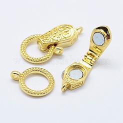 Brass Fold Over Magnetic Clasps&nbsp;KK-K220-12