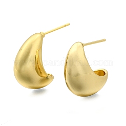 Brass Half Hoop Earrings&nbsp;EJEW-H104-18G