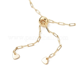 Soldered Brass Paperclip Chain Slider Bracelet Making&nbsp;AJEW-JB01556