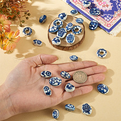 28Pcs 7 Styles Handmade Porcelain Beads&nbsp;PORC-TA0001-48
