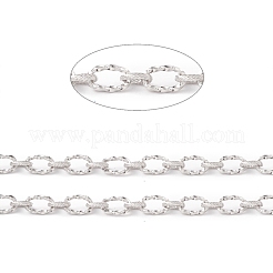 Tarnish Resistant 304 Stainless Steel Twist Oval Link Chains&nbsp;CHS-E022-01P