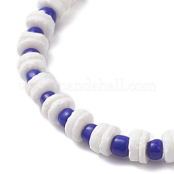 2Pcs Tortoise Handmade Porcelain & Glass Seed Beaded Bracelet Sets&nbsp;BJEW-JB12654
