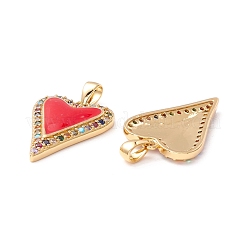 Brass Micro Pave Colorful Cubic Zirconia Pendants&nbsp;ZIRC-Z019-45-NR