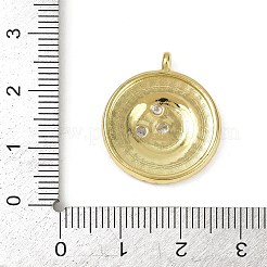 Brass Micro Pave Cubic Zirconia Pendants&nbsp;KK-M322-36G