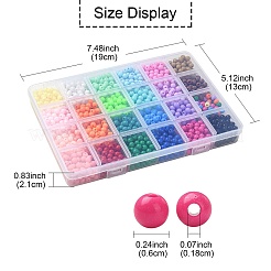 24 Colors Opaque Acrylic Beads&nbsp;MACR-YW0002-95