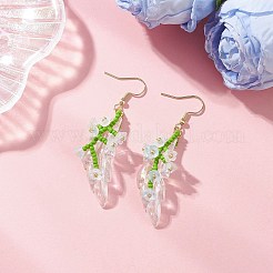 Handmade Glass Seed Beads Dangle Earrings&nbsp;EJEW-MZ00546