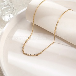 Cubic Zirconia Column Pendant Necklace with Brass Cable Chains&nbsp;LS-UU3534-1