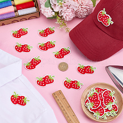 30Pcs Strawberry Computerized Embroidery Cloth Iron on/Sew on Patches&nbsp;PATC-FG0003-73B