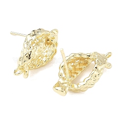 Brass Stud Earring Findings&nbsp;KK-Z106-03G-03