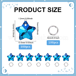 100Pcs Electroplate Glass Charms&nbsp;GLAA-ME0001-26