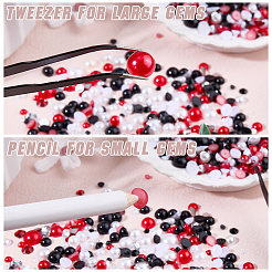 1 Box Half Round Resin & ABS Imitation Pearl Cabochons&nbsp;DIY-CP0012-96A