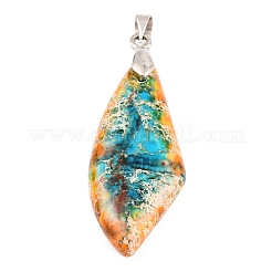 Natural Imperial Jasper Bead Pendants&nbsp;G-H250-07B-P