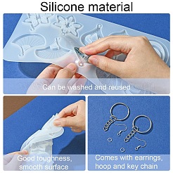 DIY Leaf Flower Earring Jewelry Making Kit&nbsp;DIY-YW0009-39