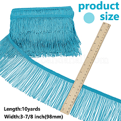 Polyester Tassel Lace Edge Trim Ribbon&nbsp;OCOR-WH0101-118A
