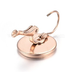 Ion Plating(IP) Stainless Steel Leverback Earring Settings&nbsp;STAS-L211-08C-RG