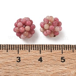 Natural Rhodonite Woven Beads&nbsp;GG-CBA2E9C-C03-02