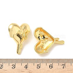 Melting Heart Brass Stud Earrings&nbsp;EJEW-F389-09G