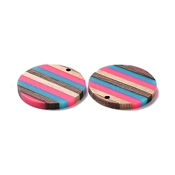 Opaque Resin & Walnut Wood Pendants&nbsp;RESI-TAC0017-68C-01