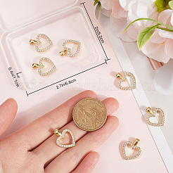 10Pcs Brass Cubic Zirconia Pendants&nbsp;KK-BBC0015-94