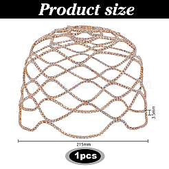 1Pc Rhinestone Mesh Headpiece Cap&nbsp;AJEW-HY0002-55G
