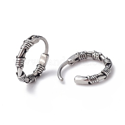 316 Stainless Steel Thorns Hoop Earrings for Men Women&nbsp;EJEW-C045-05