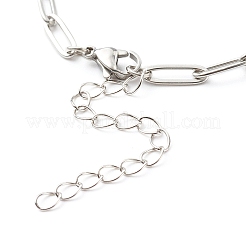 Tarnish Resistant 304 Stainless Steel Paperclip Chains Bracelet Making&nbsp;X-AJEW-JB01038-02