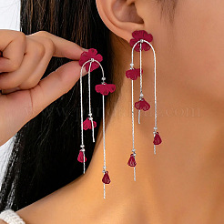 Alloy Stud Dangle Earrings&nbsp;WG72030-02