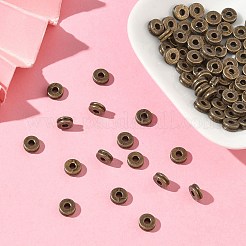Tibetan Style Flat Round Alloy Spacers Beads&nbsp;TIBEP-S293-070AB-LF