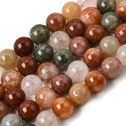 Natural Colorful Rabbit Fur Rutilated Quartz Beads Strands&nbsp;GG-CBA4808-I01-10mm
