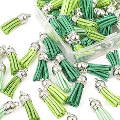 60Pcs 4 Colors Faux Suede Tassel Pendant Decorations&nbsp;FIND-LS0001-04B
